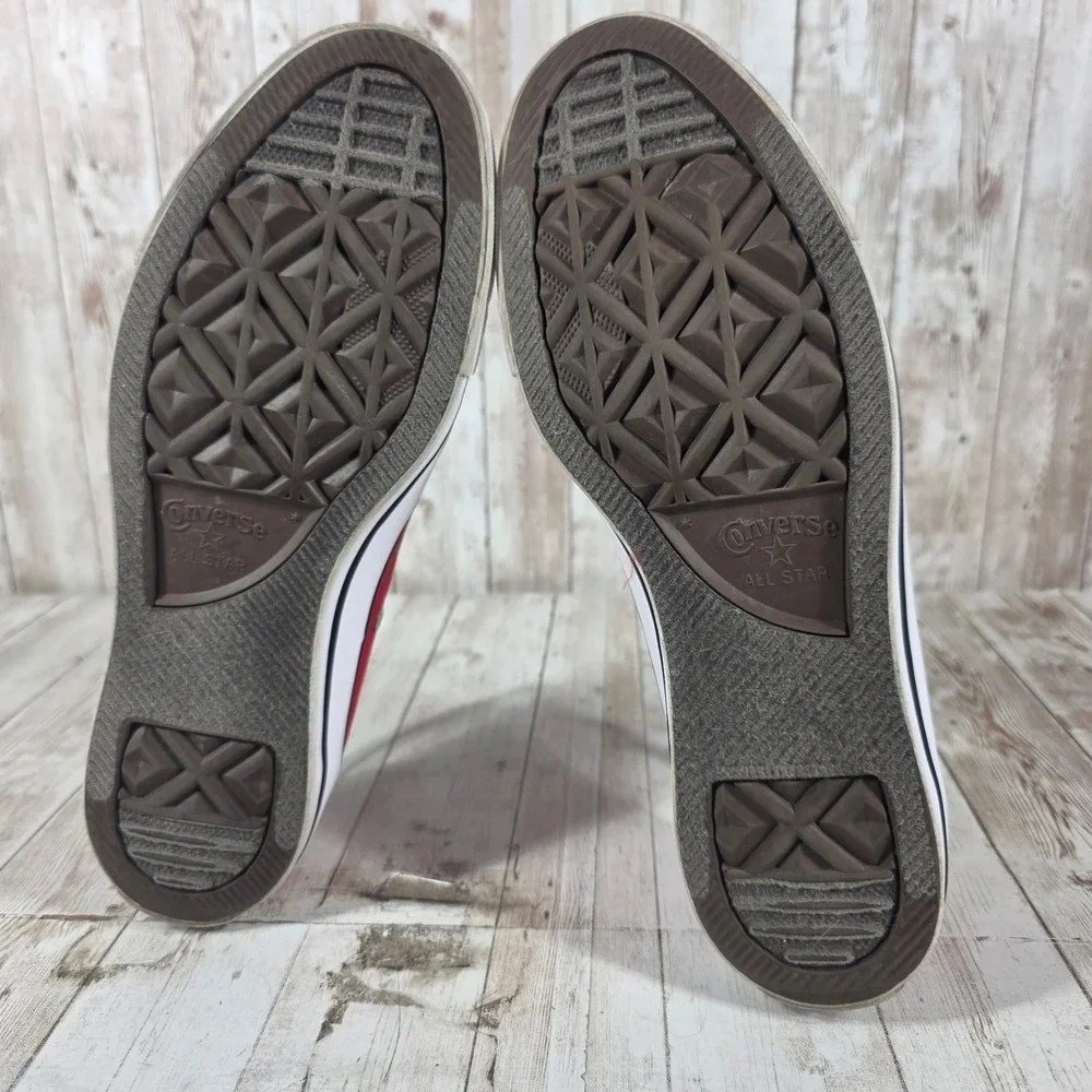 Converse Chuck Taylor All Star Low Top Red Canvas Sneakers M9696 Womens 9 Mens 7 - Picture 7 of 8